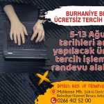 BURHANİYE BELEDİYESİ ÜCRETSİZ TERCiH DANIŞMANLIĞI BAŞLADI 2 UNIVERSITE TERCIH |