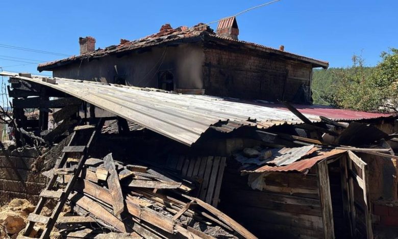 Çanakkale'de köyde çıkan yangında 26 hayvan telef oldu 1 AW712871 01 |
