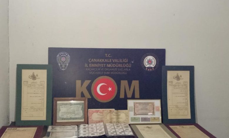 Çanakkale’de çok sayıda tarihi eser ele geçirildi 1 AW718868 01 |