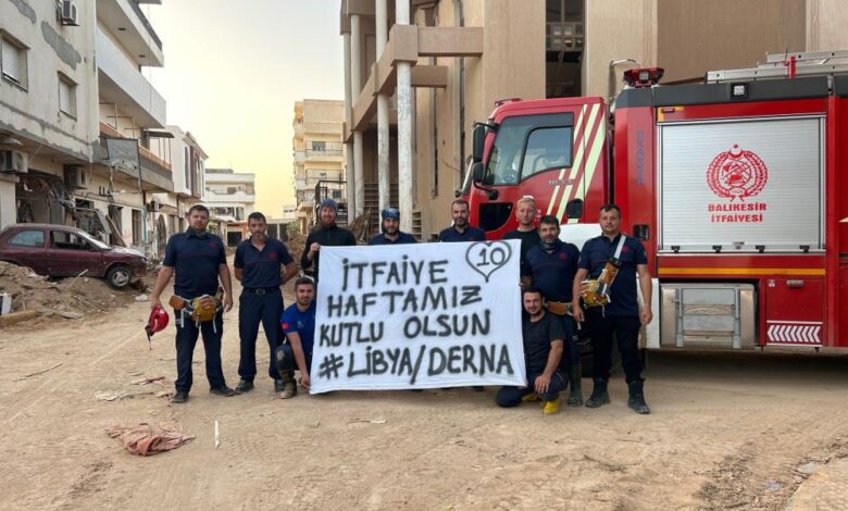 Libya'da kurtarma çalışmalarına katılan Balıkesir itfaiyesi, İtfaiye Haftası'nı böyle kutladı 1 AW038517 01 |