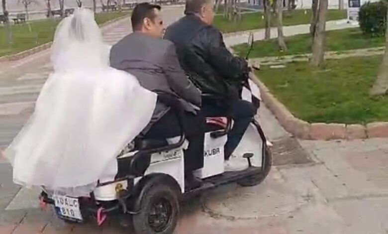 elektrikli scooter gelin arabasina donustu 6fbb107 |