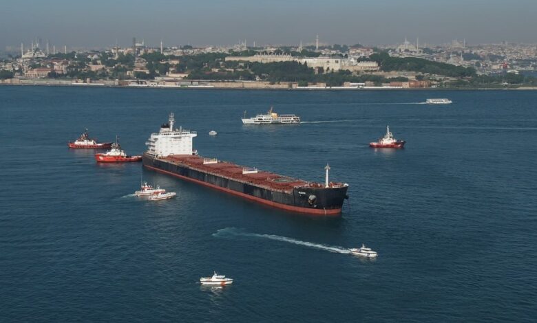 haydarpasa aciklarinda karaya oturan gemi havadan goruntulendi c17332c |