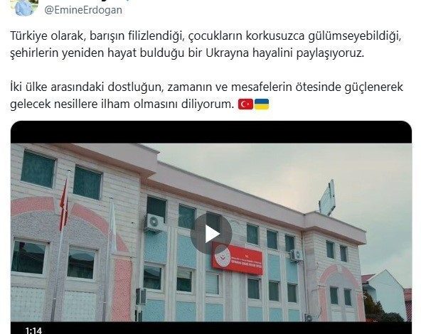 emine erdogandan turkiye ukrayna iliskilerine dair paylasim da0ee6ede8bc |