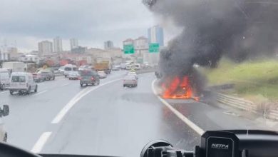 tem otoyolunda seyir halindeki cip alev alev yandi o anlar kamerada eece2eaeabb0 |
