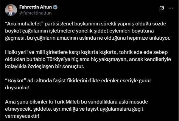 iletisim baskani altun boykot adi altinda fasist fikirlerini dikte edenler eseriyle gurur duysunlar e7e2a3574ef7 |