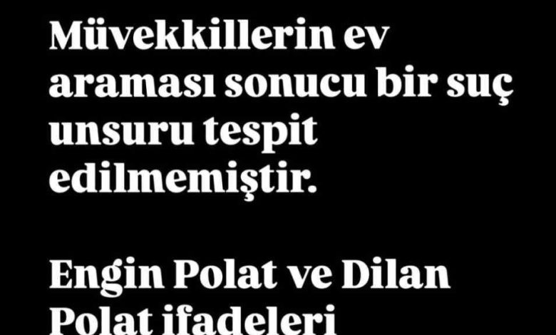 uyusturucu madde kullandiklari iddiasiyla gozaltina alinan dilan ve engin polat serbest birakildi 237ada4a4086 |