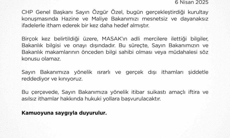 CHP Genel Başkanı Özel’in iddialarına Hazine ve Maliye Bakanlığı’ndan tepki 1 chp genel baskani ozelin iddialarina hazine ve maliye bakanligindan tepki 62b6fdbd5f36 |