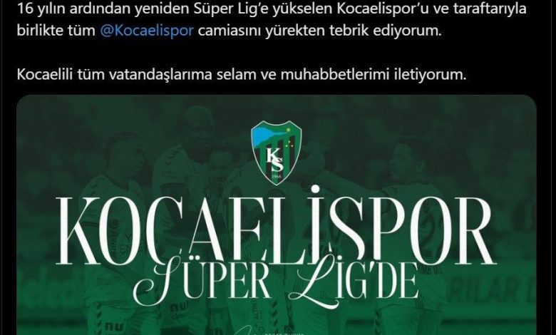 Cumhurbaşkanı Erdoğan’dan Kocaelispor’a tebrik 1 cumhurbaskani erdogandan kocaelispora tebrik 2dea5ea1c890 |