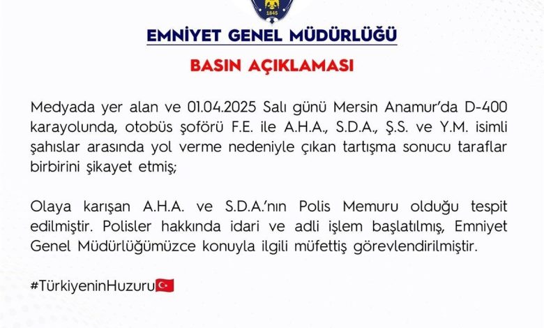 egm mersinde yol verme tartismasina karisan polisler hakkinda islem baslatildigini acikladi d52769a1fd8f |