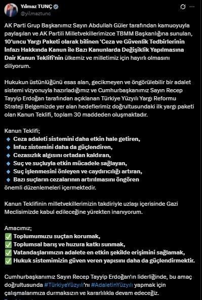 bakan tunc ilk yargi paketi olan kanun teklifi toplam 30 maddeden olusmaktadir 7279c47528b2 |