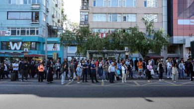 ozel halk otobuslerinin kontak kapatmasinin ardindan duraklarda olusan yogunluk havadan goruntulendi 4799efdde8b6 |