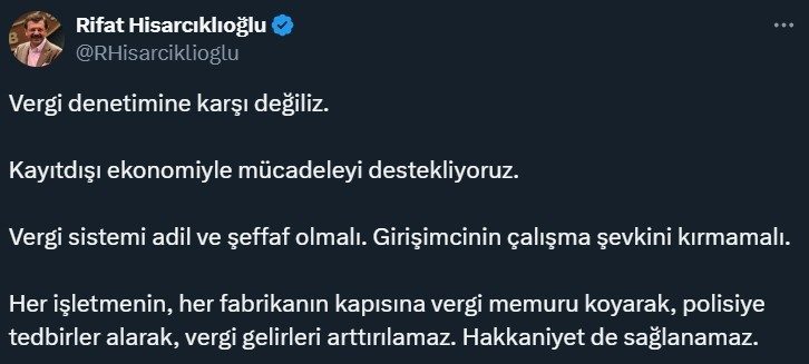 tobb baskani hisarciklioglu vergi sistemi adil ve seffaf olmali 6b68f533b179 |