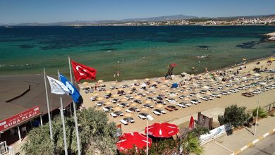 Ayvalik Belediyesi plajlarinda gondere Mavi Bayrak cekildi 2 |