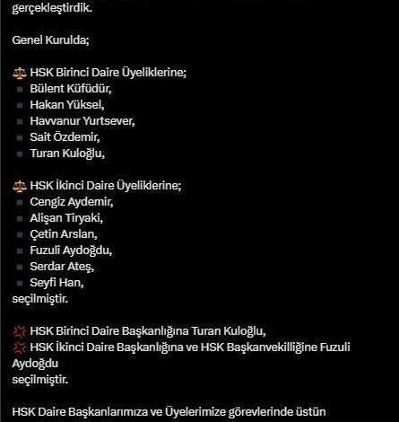 bakan tunc hsk birinci daire baskanligina turan kuloglunun secildigini duyurdu bcfbcc3cb95c |
