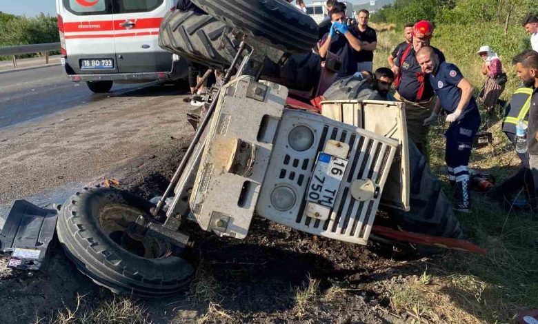 karacabeyde traktor ile cekici carpisti 1 yarali 93816f3fd0e5 |