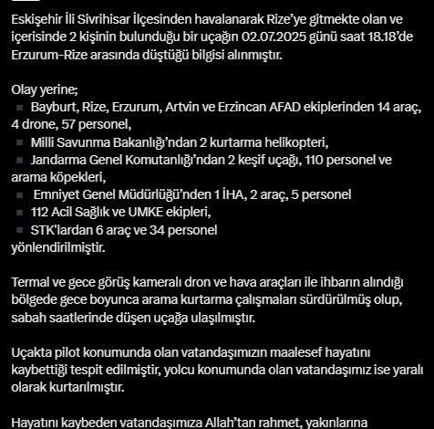 afad eskisehirden rizeye giderken dusen ucagin enkazina ulasildi c65b1da41fc3 |