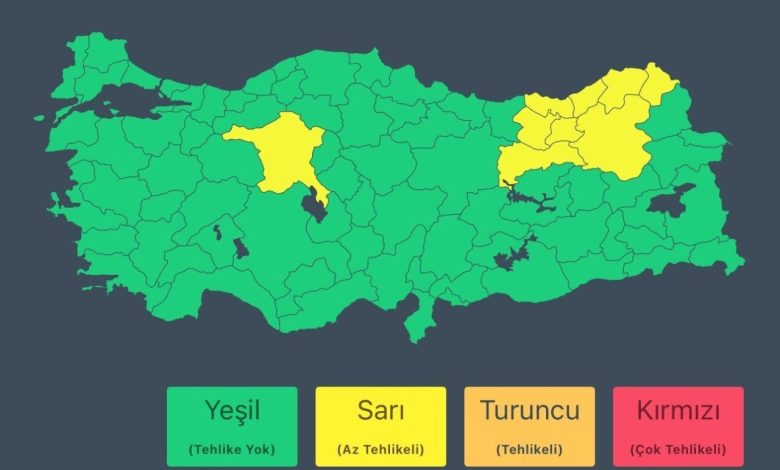 icisleri bakanligindan 9 il icin sari kodlu uyari 2bb1e0bc5d24 |