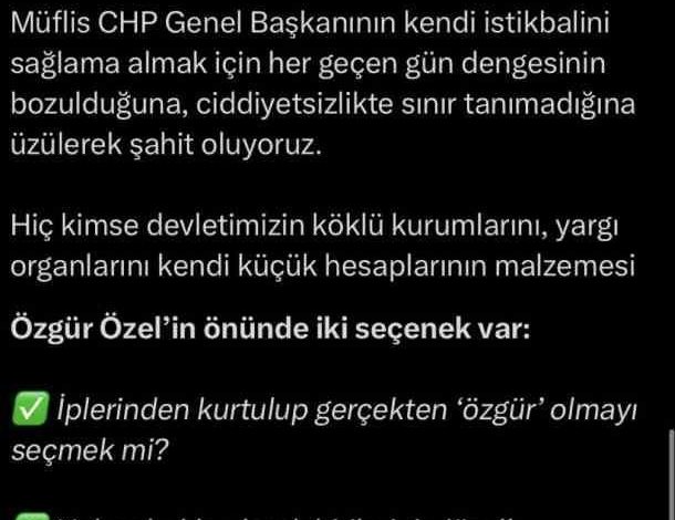 Bakan Tunç: "Özgür Özel’in önünde iki seçenek var" 1 bakan tunc ozgur ozelin onunde iki secenek var cb5774426057 |
