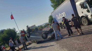 kamyonla carpisan otomobil takla atti 1i cocuk 5 yarali 5eee4c391290 |