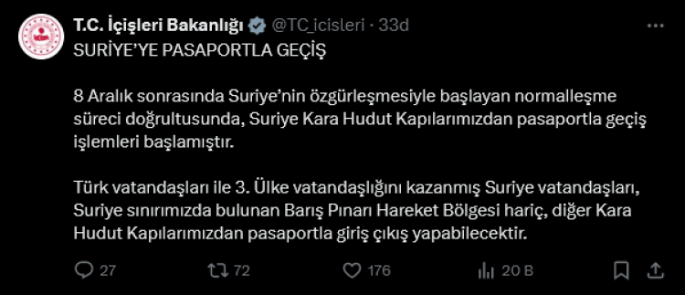 Suriye’ye pasaportla geçiş başladı 2 screenshot 2025 08 20 at 14 56 05 anasayfa x 1755690973 311 |