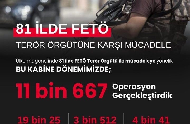 bakan yerlikaya bu kabine donemimizde fetoye yonelik 11 bin 667 operasyon gerceklestirdik 2622416939ef |