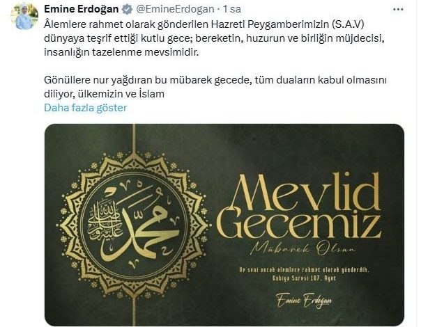 emine erdogandan mevlit kandili mesaji b9537fd2c308 |