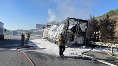 eyupsultanda kumas yuklu tirin dorsesi alevlere teslim oldu 2246c3815026 |