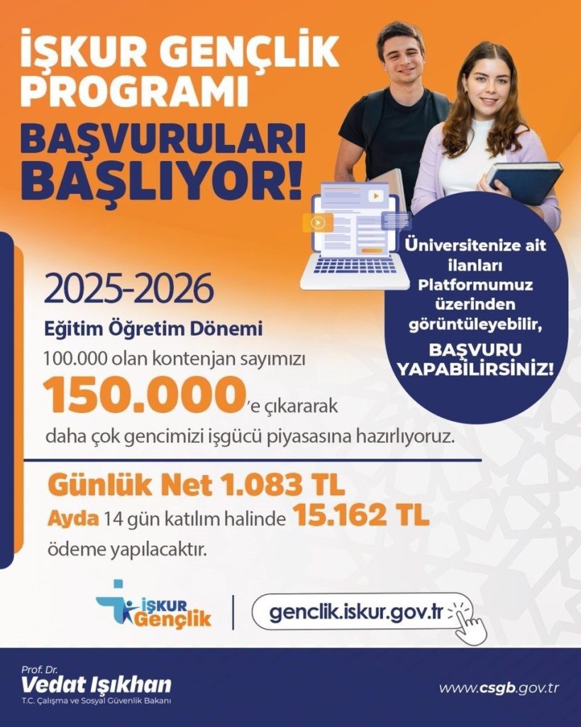 Bakan Işıkhan: "İŞKUR Gençlik Programımıza başvurular başlıyor" 2 bakan isikhan iskur genclik programimiza basvurular basliyor 0694783c11cb |