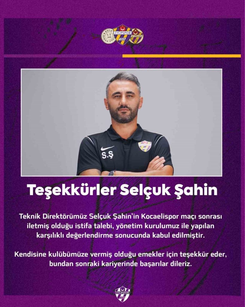eyupspor selcuk sahin yollarini ayirdi 72bcbe40e11b |
