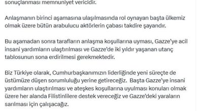 iletisim baskani duran israil ile hamas arasindaki uzlasma memnuniyet verici 2902fdac17b7 |