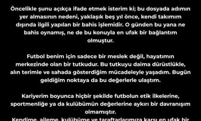Eren Elmalı: "Bu dosyada adımın yer almasının nedeni, yaklaşık 5 yıl önce kendi takımım dışında ilgili yapılan bir bahis işlemidir" 1 eren elmali bu dosyada adimin yer almasinin nedeni yaklasik 5 yil once kendi takimim disinda ilgili yapilan bir bahis islemidir ef0bfd33ca99 |