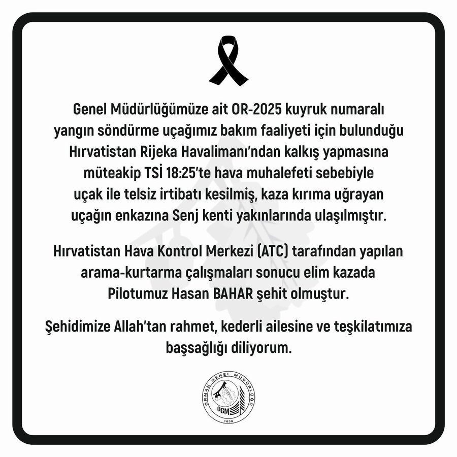 orman genel muduru karacabeyden sehit pilot icin bassagligi mesaji 64b4d19b8449 |