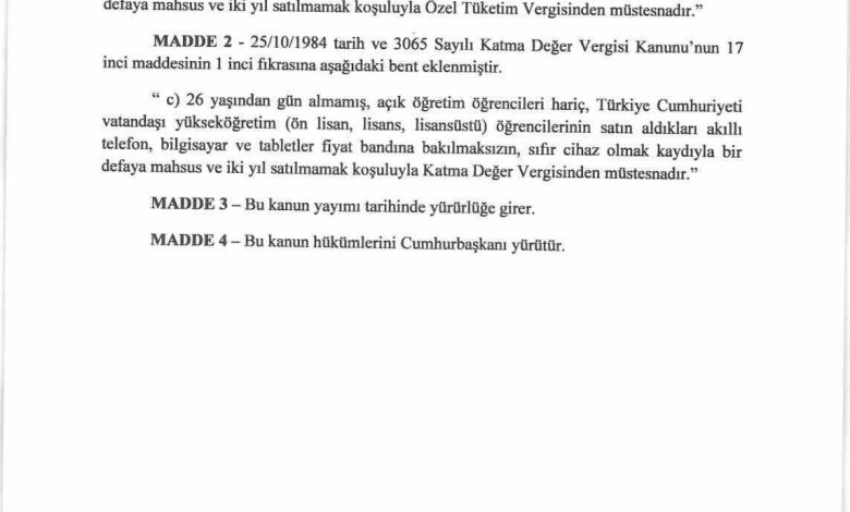 MHP’li Özdemir: "Üniversite öğrencilerinin alacakları elektronik cihazlarda kısıtlama olmaksızın ÖTV’den muaf tutulmalarına dair kanun teklifimizi meclise sunduk" 1 mhpli ozdemir universite ogrencilerinin alacaklari elektronik cihazlarda kisitlama olmaksizin otvden muaf tutulmalarina dair kanun teklifimizi meclise sunduk 76fecca363e6 |